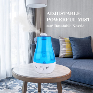 Staiko Desk Humidifier,3L Cool Mist Humidifiers,Adjustable 360°Rotation Nozzle, LED Display,Night Light Function,Two Spray Modes,Whisper for Bedroom,Babies Room,Office, Home (AU Plug)