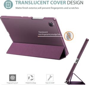 Procase for Galaxy Tab A8 Case, Protective Slim Stand Case Hard Shell Cover for Galaxy Tab A8 10.5 Inch SM-X200/X205/X207 2022 Release -Purple