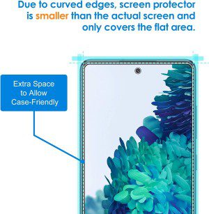 Jetech Screen Protector Compatible with Samsung Galaxy S20 FE 6.5-Inch, Tempered Glass Film, 3-Pack