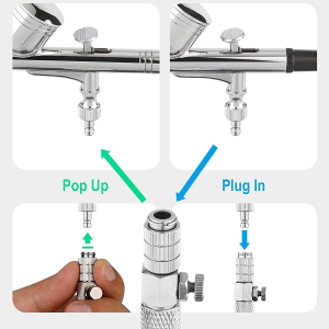 HUBEST 14Pcs Multi-Size Airbrush Adapter Set, Airbrush Quick Release Disconnect Couplers, Airbrush Adapter Kit Fitting Connector Kit for Air Compressor, Airbrush Hose