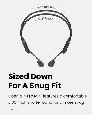 (Mini Size) Shokz Openrun Pro Sports Headphones, Open-Ear Sports Earphones with Mic, Bluetooth Wireless Headset, IP55 Waterproof, Ideal Sports Headphones for Running(Black)