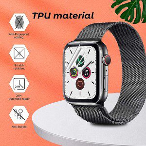 T Tersely [3 Pack] Screen Protector for Apple Watch-44Mm Series 6/Se(2022/2020)/5/4,Premium TPU Soft Flex Full Coverage Screen Protector Film Guard for Iwatch 44Mm