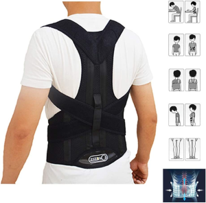 Back Brace Posture Corrector Clavicle and Lower Back Support- Comfortable Back and Shoulder Brace for Men and Women- Improve Posture, Correct Hunchback, Relieve Pain