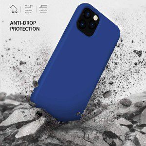 ZUSLAB Nano Silicone Case for Iphone 12 Pro 6.1″ & Iphone 12 6.1″ Shockproof Gel Rubber Bumper Protective Cover – Cobalt Blue