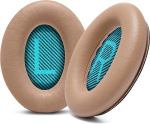 WC Wicked Cushions Premium Replacement Ear Pads for Bose Headphones – Compatible with QC15 / QC25 / QC35 & 35 Ii / QC2 / AE2 / Ae2I / AE2W / Soundlink – Softer Leather, Luxury Memory Foam | Black