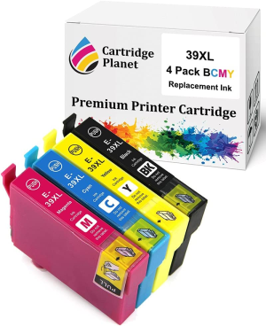 Cartridge Planet 4 Pack (1BK,1C,1M,1Y) Compatible Ink for Epson 39XL for Epson Expression Home XP-2105 Expression Home XP-4105