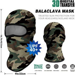 Shopiness Unisex Adult Balaclava for Sport and Outdoor – Camouflage