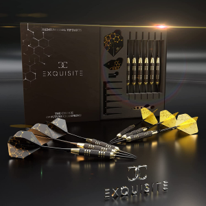 Cc-Exquisite Professional Darts Set – Customizable Configuration 6 Steel Tip Darts 18/22G and 20/24G |12 Aluminum Shafts 35/48Mm |12 Flights Standard/Slim |Darts Tool |Darts Sharpener and Case