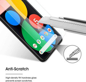 T Tersely [3-Pack] Screen Protector for Google Pixel 5, (Case Friendly) Anti-Scratch Anti-Bubble Tempered Glass Clear HD Screen Protector for Google Pixel 5