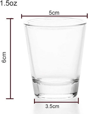 Ncnnwovf 1.5 Oz Shot Glasses Sets with Heavy Base, Clear Shot Glass (4)