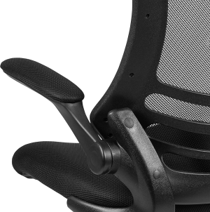 Flash Furniture Mid-Back Black Mesh Swivel Ergonomic Task Office Chair with Flip-Up Arms