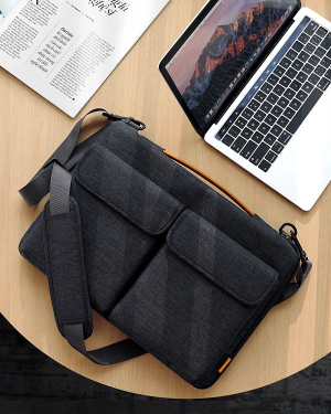 Inateck 14 Inch Laptop Sleeve Case, 360° Protection, Splash-Proof, with Handle and Shoulder Strap, Suitable for 14 Inch Laptops and Compatible with 15 Inch Macbook Pro 2016-2019