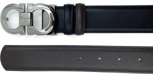 Sаlvаtorе Fеrrаgаmo Men’S Double-Sided Black/Brown Adjustable Belt, Brown,Black, 110*3.5