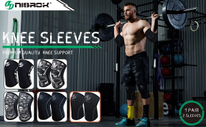 Knee Sleeves (1 Pair), 7Mm Neoprene Compression Knee Braces, Great Support for Cross Training, Weightlifting, Powerlifting, Squats, Basketball and More