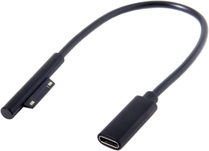 Cablecc DC 15V Type-C USB-C Female to Surface Pro7 Pro6 Pro5 Pro4 Pro X Go Book Charge Adapter