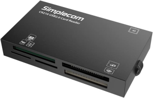 Simplecom CR216 USB 2.0 All in One Memory Card Reader 6 Slot for MS M2 CF XD Micro SD HC SDXC Black