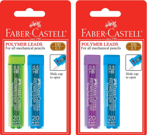 Faber-Castell Break-Resistant Polymer Leads 0.5Mm, HB, Tube of 20 – Blister Pack of 2 Tubes, (23-226525-2)