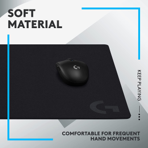 Logitech G640 Large Cloth Gaming Mouse Pad, Optimised for Gaming Sensors, Moderate Surface Friction, Non-Slip Mouse Mat, Mac and PC Gaming Accessories, 460 X 600 X 3 Mm