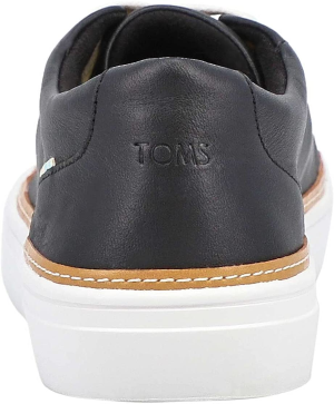 TOMS Women’S Alex Casual Leather Sneakers, Black, Size 6 US