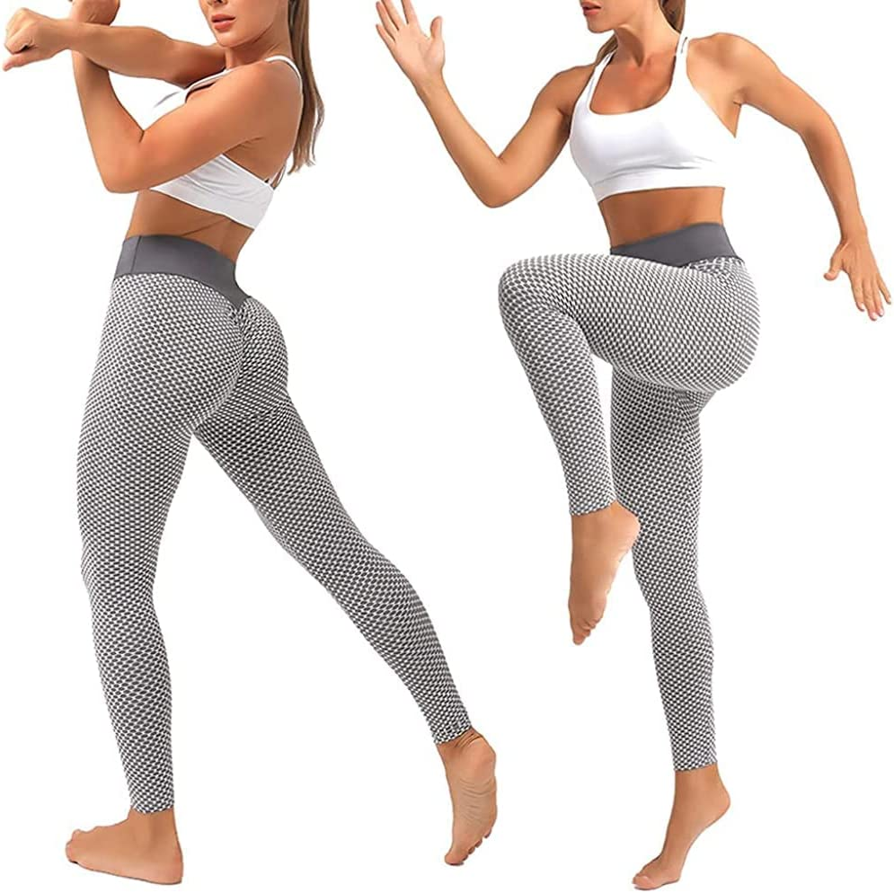 AU Women High Waist TikTok Leggings Bum Enhancing Ruched Yoga