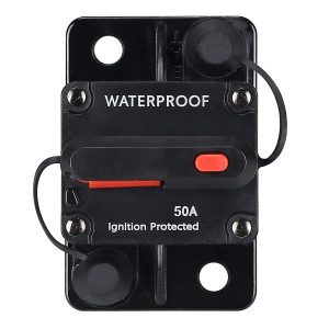 60 Amp Waterproof Circuit Breaker,With Manual Reset,12V-48V DC, for Car Marine Trolling Motors Boat ATV Manual Power Protect for Audio System Fuse