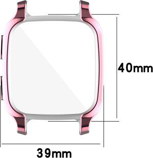 (3 Pack) T Tersely All-Around Screen Protector Case Cover for Garmin Venu Sq 2/Sq,Sq 2 Music/Sq Music,Electroplating Protective Cover Soft TPU Shockproof Frame (Black+Rose Gold+Clear)