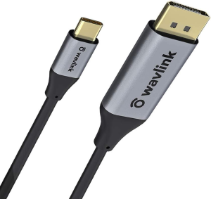 WAVLINK USB C to DP Cable, USB C to Displayport Converter 4K 60Hz Video with Type C/F Interface Computer/Notebook and More-Dp1.2 Version/1.8M (5.9 Feet)