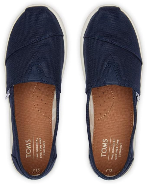 Toms Alpargatas Shoe – Kids’ Navy Canvas 5.0