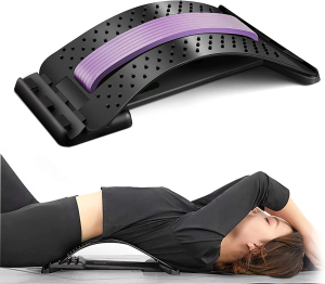 Techshining Back Stretcher for Pain Relief Back Cracker for Upper, Lower Back Support Spine Deck Stretching Device 4 Level (Purple)