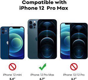 Jetech Full Coverage Screen Protector for Iphone 12 Pro Max 6.7-Inch, Tempered Glass Film with Easy Installation Tool, Case-Friendly, HD Clear, 3-Pack