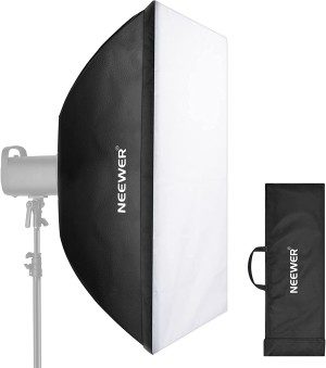 Neewer 60 X 90Cm/23.6″ X 35.4″ Rectangular Softbox Soft Light Diffuser, Compatible with Neewer S101-300W/400W/300W PRO/400W Pro/Vision 4/CB60/CB100/CB150 and Other Bowens Mount Light, with Carry Bag