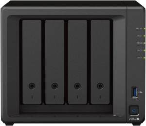 Synology Diskstation DS923+ 4-Bay 3.5″ Diskless, AMD Dual Core CPU, 4GB RAM, 2Xgbe NAS + Optional 10Gbeconnectivity, 2 X USB3.2, 1 X Esata, 3 Year Wty