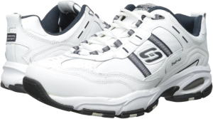 Skechers Men’S Vigor 2.0 Serpentine, White/Navy, 8.5 Wide