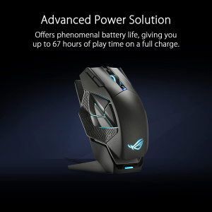 ASUS ROG Spatha X Wireless FPS MMO Gaming Mouse – Magnetic Charging Stand, ROG Push-Fit Swappable Switches, 12 Programmable Buttons, ROG Paracord, Aura Sync RGB Lighting