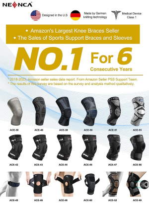 NEENCA Professional Ankle Brace Compression Sleeve (Pair), Ankle Support Stabilizer Wrap. Heel Brace for Achilles Tendonitis, Plantar Fasciitis, Joint Pain,Swelling,Heel Spurs, Injury Recovery, Sports