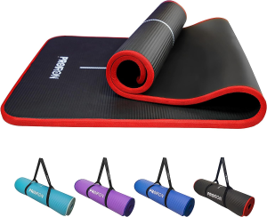 PROIRON Yoga Mat Eco Friendly NBR All-Purpose 10Mm Thick Non-Slip Exercise Mat High Density Anti-Tear Pilates Mat with Carrying Strap for Yoga Pilates and Gymnastics – 183Cm X 66Cm X 1Cm – 4 Colours(Only Official Brand : PROIRON)