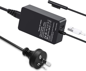 Surface Pro Charger Surface Laptop Charger 65W 15V 4A Power Supply Compatible Microsoft Surface Pro7/6/5/4/3/X Surface Laptop1/2/3 Surface Go1/2 Surface Book 1/2 with 5V USB Charging Port