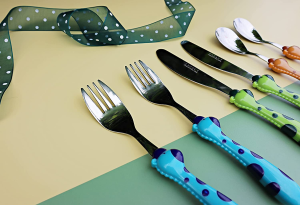 Exzact Children’S Cutlery Stainless Steel 6Pcs Set/Kids Cutlery/Toddler Utensils/Flatware – 2 X Forks, 2 X Safe Dinner Knives, 2 X Dinner Spoons (Giraffe X 6)