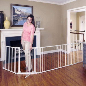 3-In-1 Super Wide Adjustable Baby Safety Gate and Play Yard Pet Playpen – Multiple Size 8 Panels – 496Cm