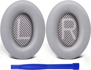 Solowit® Replacement Earpads Cushions for Bose Quietcomfort 35 (QC35) & Quiet Comfort 35 II (QC35 Ii) Headphones, Ear Pads with Softer Leather, Noise Isolation Foam, Added Thickness (Midnight Blue)