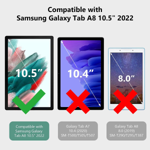 [2 Pack]Cnarery Screen Protector for Samsung Galaxy Tab A8 10.5 Inch (2022) SM-X200/X205/X207, Tempered Glass Film for Samsung Tablet A8 2022 Release