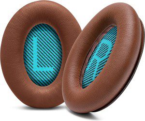 WC Wicked Cushions Premium Replacement Ear Pads for Bose Headphones – Compatible with QC15 / QC25 / QC35 & 35 Ii / QC2 / AE2 / Ae2I / AE2W / Soundlink – Softer Leather, Luxury Memory Foam | Black