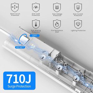 HEYMIX Powerboard with USB, Power Strip USB Surge Protector, 4-USB Port Power Board (Max3.4A), Mountable Power Board 5-Outlet, Power Extention Cord 710-Joule Surge Protector, USB Power Strip Switch