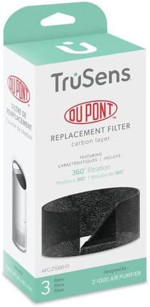 Trusens AFCZ100001AU Air Purifier Activated Carbon Filter 3-Pack, Small for Z1000