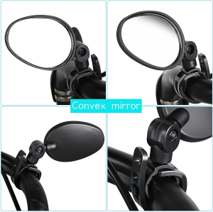 Bike Mirror 360 Degree Adjustable Rotatable Handlebar Mirror Wide Angle Bicycle Mirror Cycling Rear View Mirror Shockproof Acrylic Convex Mirror Safe Rearview Mirror for Mountain Road Bike (4 Pieces)