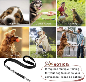 Dog Whistle, 2 Pack Professional Ultrasonic Dog Whistle to Stop Barking, Recall Training, Dog Whistles Training to Stop Barking Control Devices for Neighbors Dog, with Black Lanyard