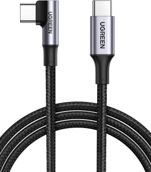 UGREEN USB C to USB C Cable Right Angle, 100W Type C PD Charging Cord for Iphone 15 Pro Max, Macbook Pro, Ipad Pro 2022, Matebook, Chromebook, Pixel 7, Samsung S23 S22, Dell XPS, Switch (2M, Blue)