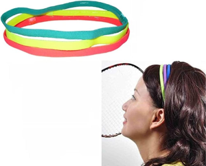 Lightweight Sports Elastic Headband Non-Slip Silicone Headband, Newest Fitness Fashion Color Headband Hair Accessories Suitable for Men, Women, Girls and Teenagers 12 Pieces