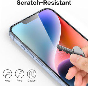 [3+3 Pack] Smartdevil Screen Protector for Iphone 14 plus 6.7-Inch, Tempered Glass and Camera Lens Protector, with Easy Installation Frame, Scratch Resistant, Bubble Free, Case-Friendly