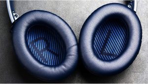 Solowit® Replacement Earpads Cushions for Bose Quietcomfort 35 (QC35) & Quiet Comfort 35 II (QC35 Ii) Headphones, Ear Pads with Softer Leather, Noise Isolation Foam, Added Thickness (Midnight Blue)